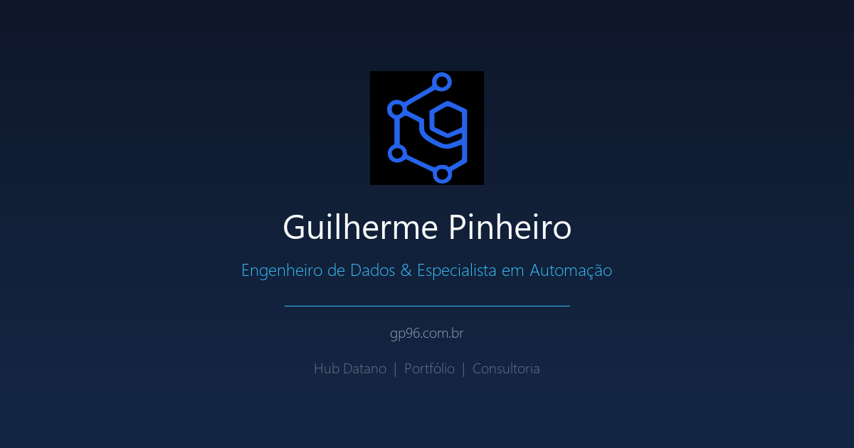 Guilherme Pinheiro - Engenheiro de Dados & Desenvolvedor Full Stack